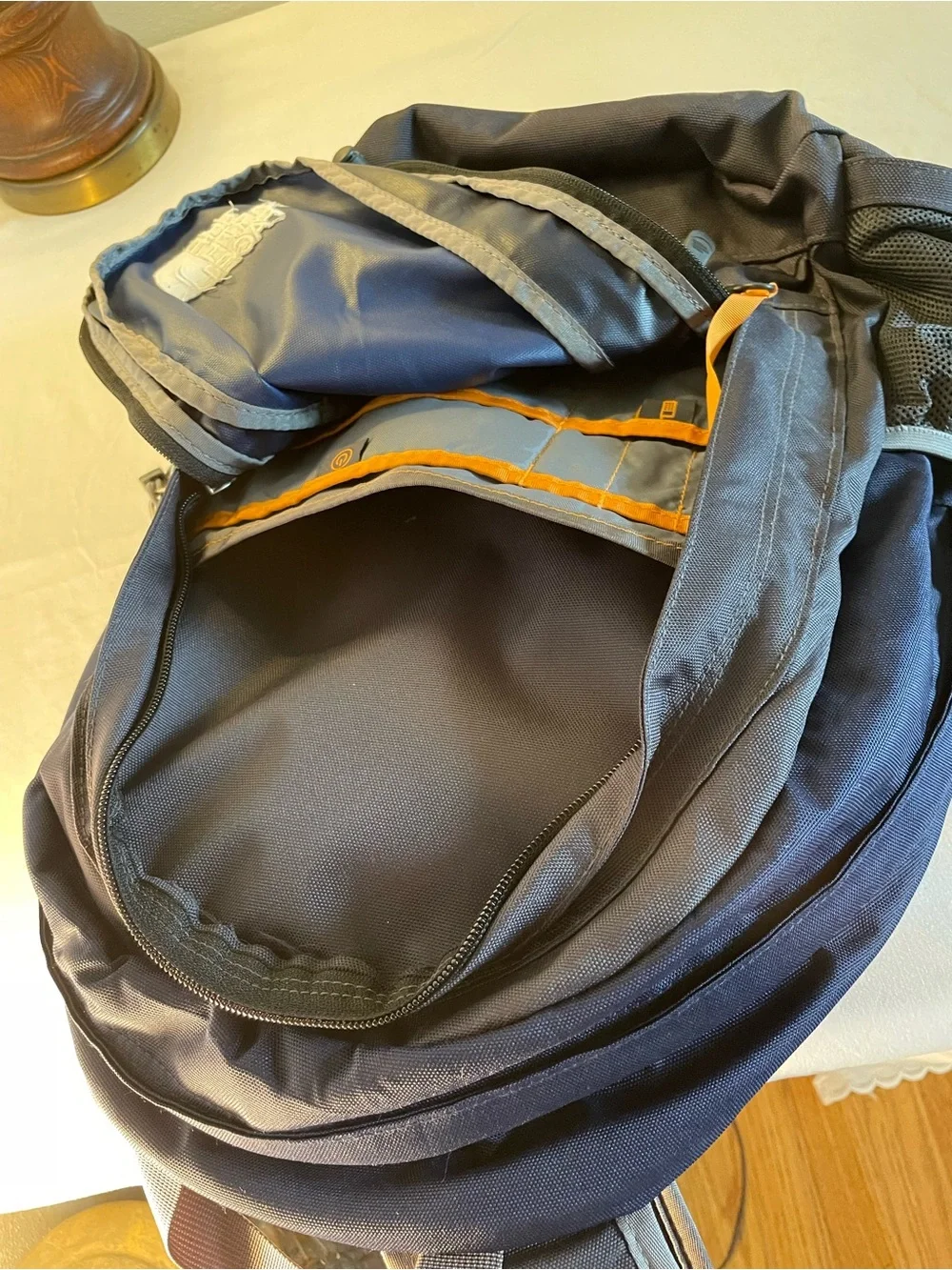 The North Face Jester Backpack Blue Grey Hiking Day Pack Laptop School Bag